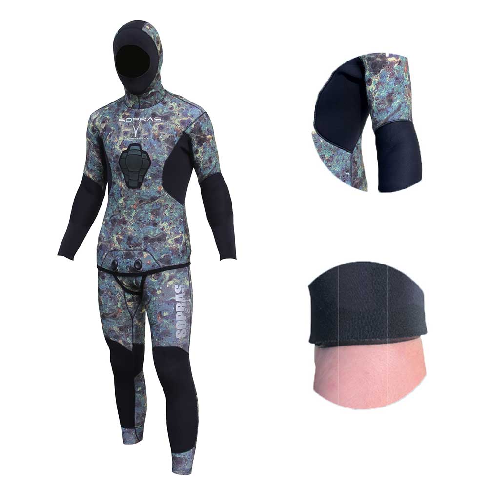 Men Open Cell Wetsuit 3MM Diving 2pc Spearfishing Free Dive Camouflage Wet  Suit
